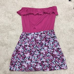 Strapless cotton dress